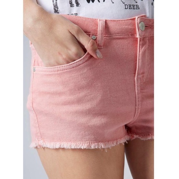 Topshop Pants - TopShop • Moto Pink Denim Shorts
